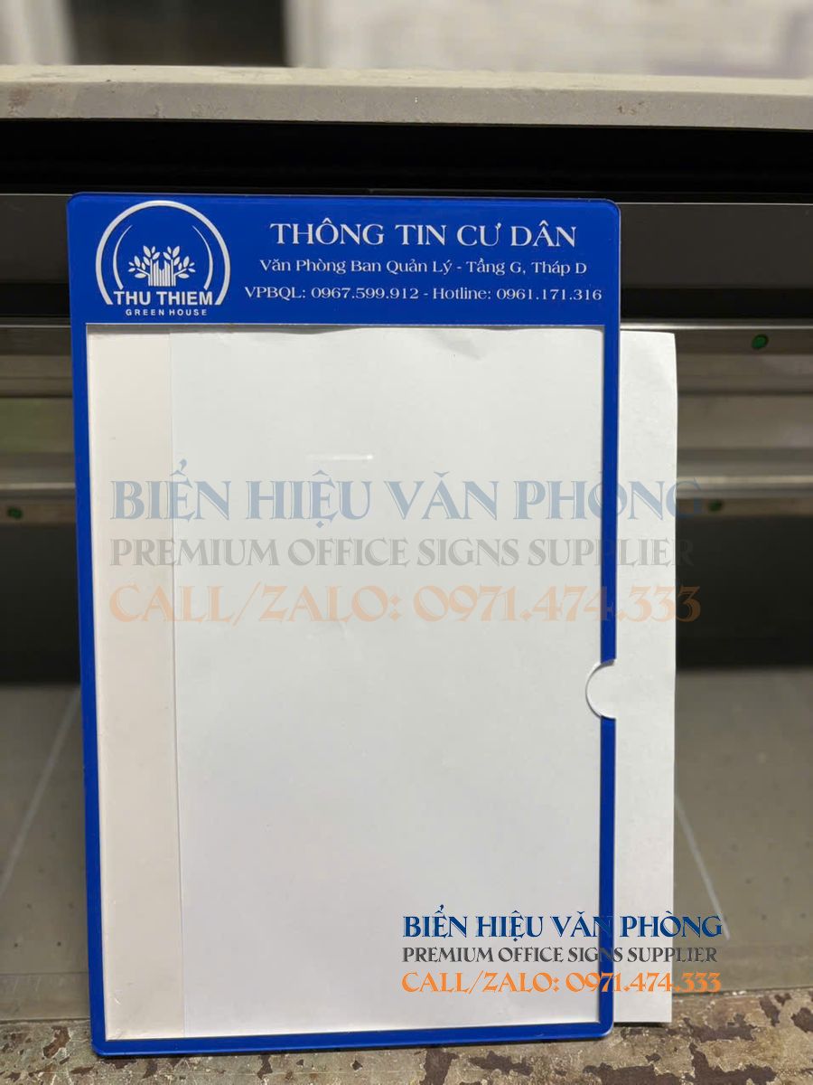 Bảng thông tin cư dân, Biển chèn thông tin, Bảng cư dân thay đổi, bảng cư dân tòa nhà