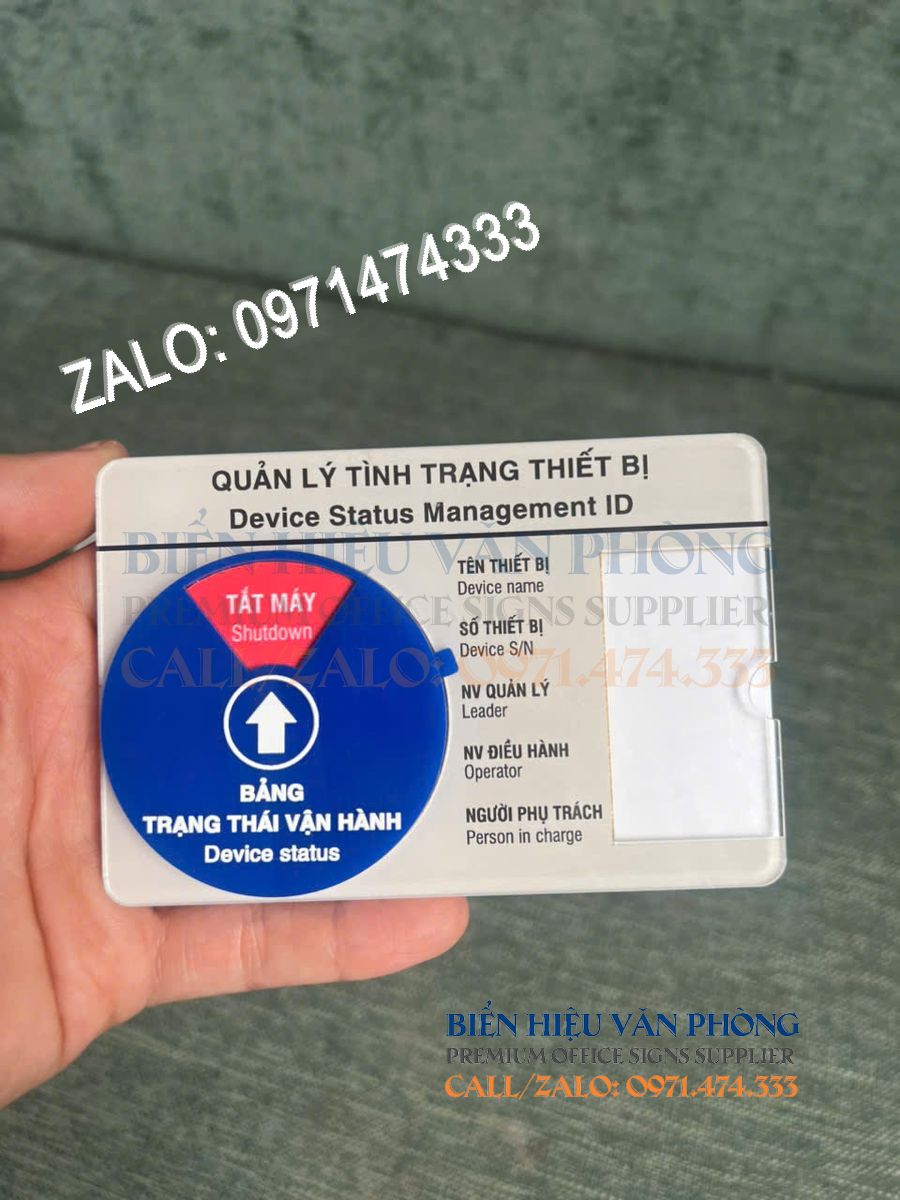Bảng trạng thái vận hành, biển tình trạng máy