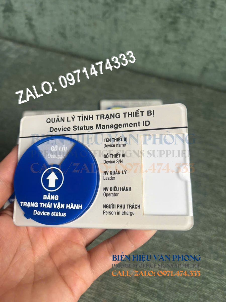 Bảng trạng thái vận hành, biển tình trạng máy
