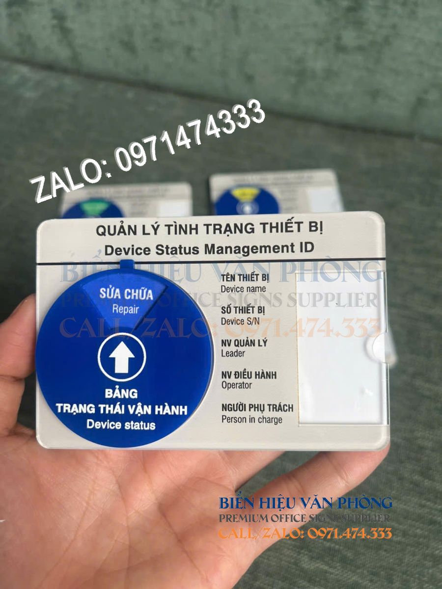 Bảng trạng thái vận hành, biển tình trạng máy
